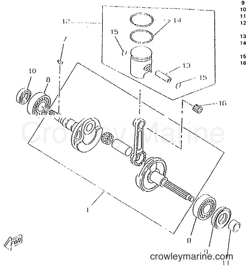 1996 Scooter CW50RSP - CW50RSP (4UR5) [999] - CRANKSHAFT & PISTON
