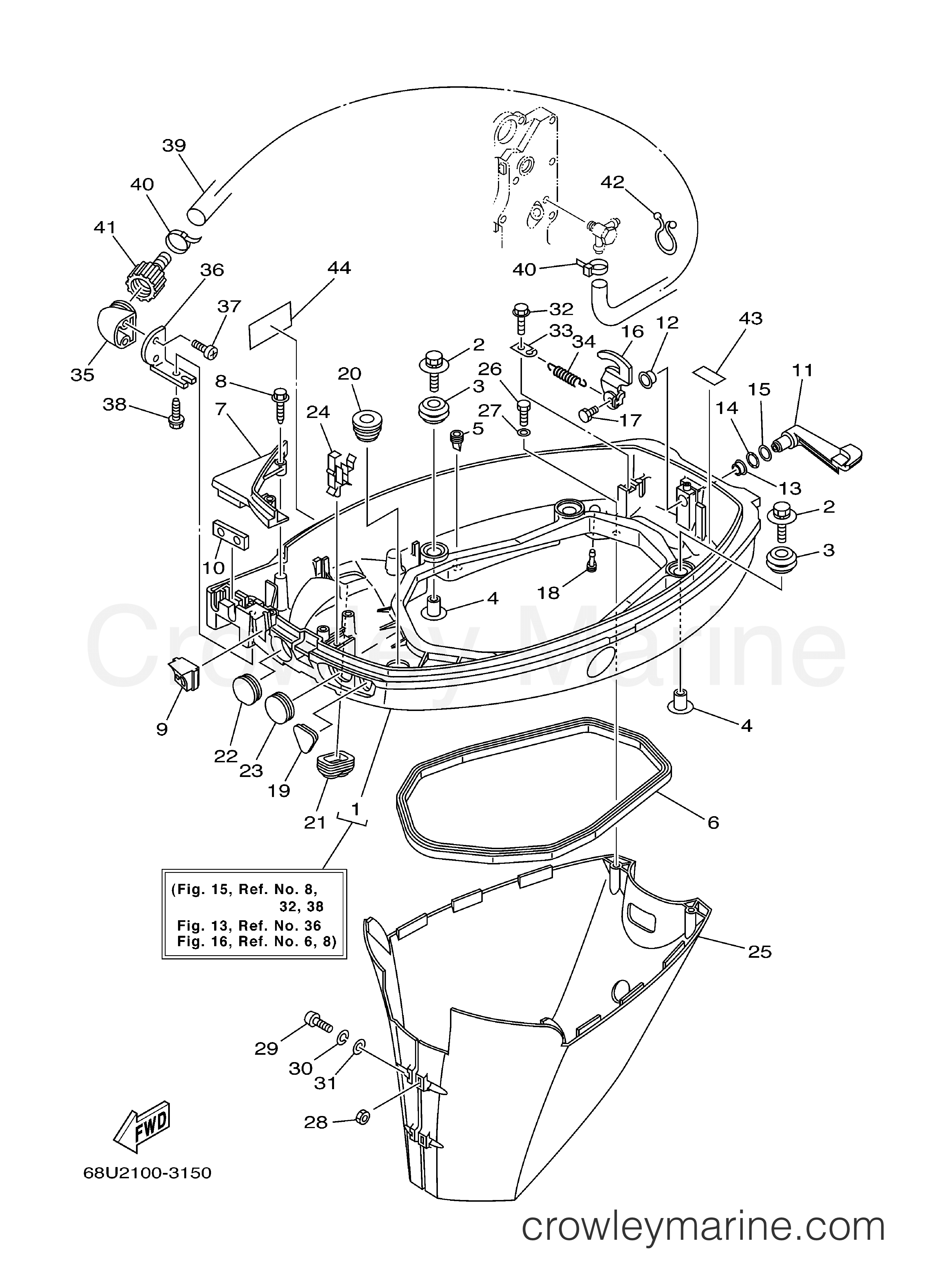 Yamaha Motors T25TLRB - BOTTOM COWLING