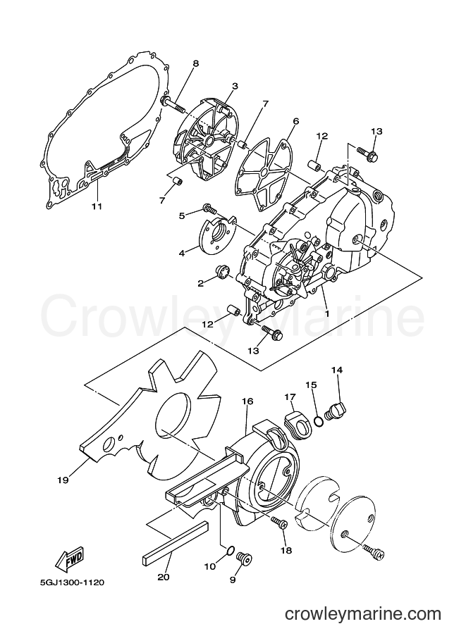 2003 Scooter XP500 - XP500 (5GJ9) [090] - CRANKCASE COVER 1