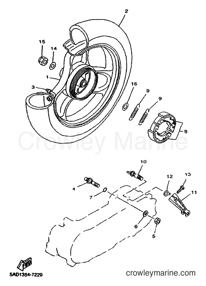 2001 Scooter YN50M - YN50M (5MRG) [010] - REAR WHEEL