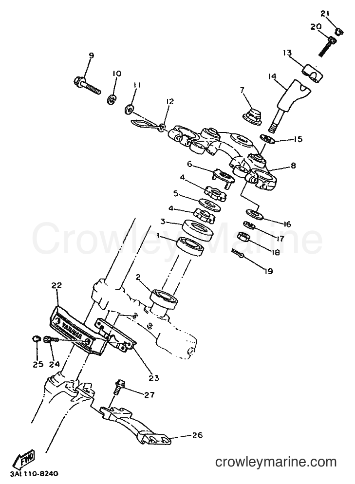 1992 Cruiser XV750 - XV750 (3JLC) [010] - STEERING