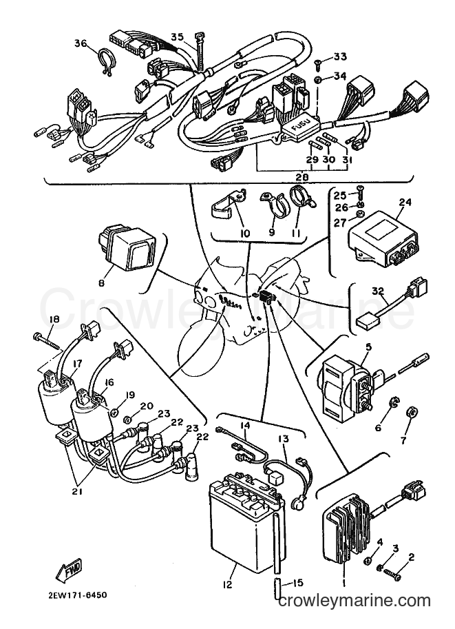 Yamaha Motors FZ600 (2XR0) [010] - ELECTRICAL 1