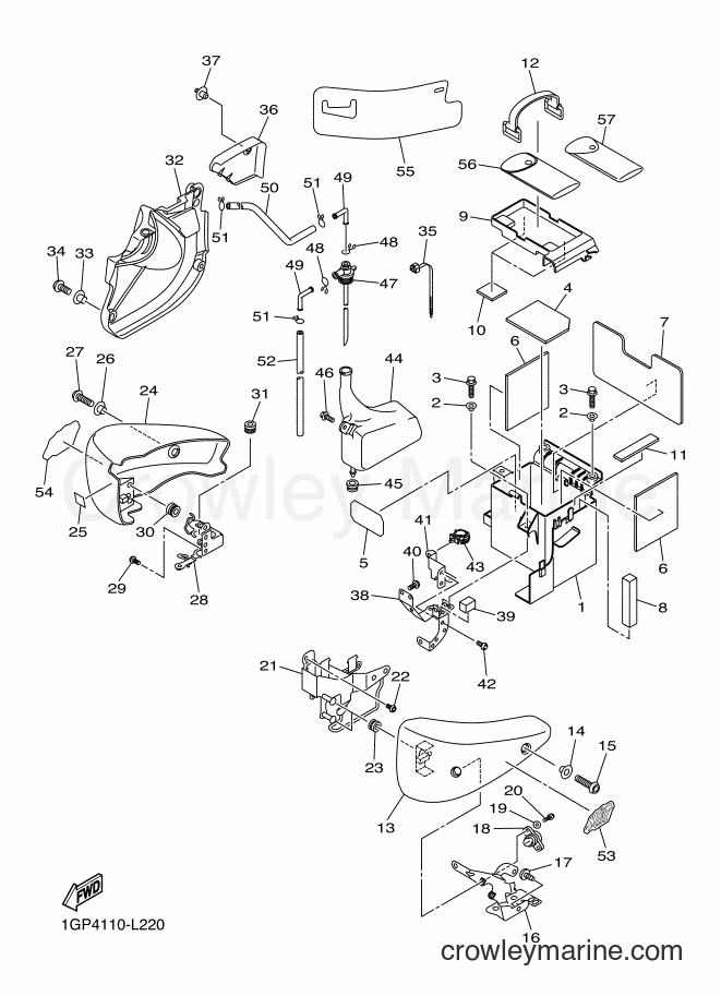 Yamaha Motors XVS13CB (1SJ3) [010] - SIDE COVER