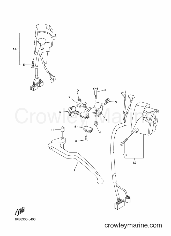 2012 Sport Bike YZF-R1 - YZF-R1 (45B4) [010] - HANDLE SWITCH & LEVER