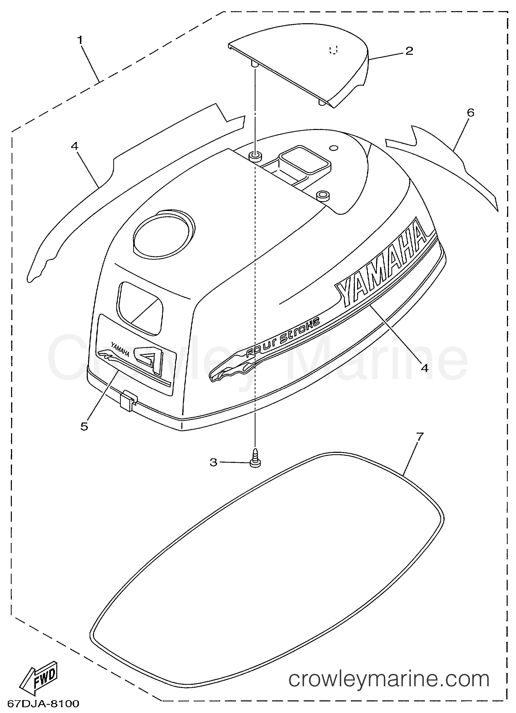 Yamaha Motors F4MSHX - TOP COWLING