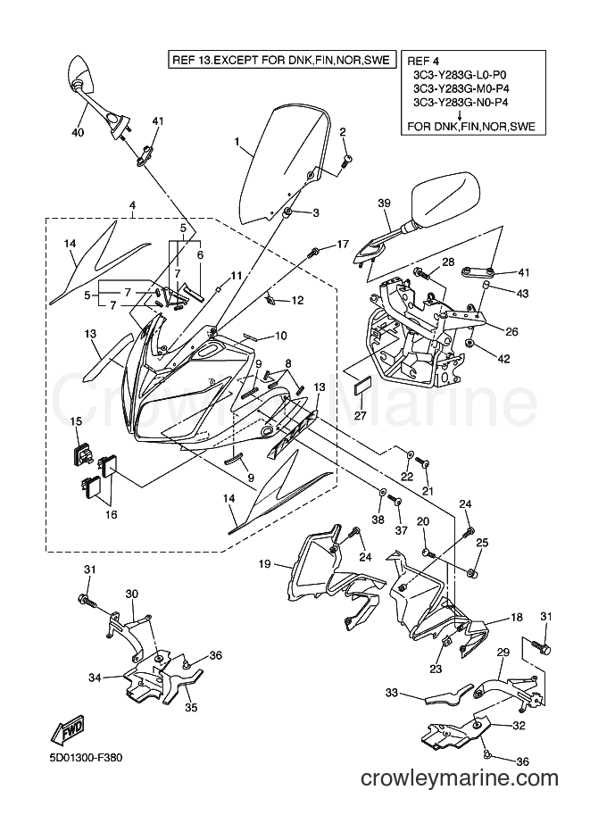 Yamaha Motors FZ1-SA (5D02) [010] - COWLING 1