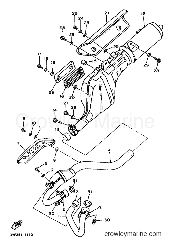 Yamaha Motors XTZ660 (3YF2) [999] - EXHAUST