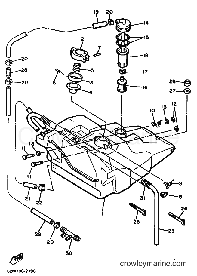 1987 Snowmobile EX570 - EX570 (82M) [999] - FUEL TANK
