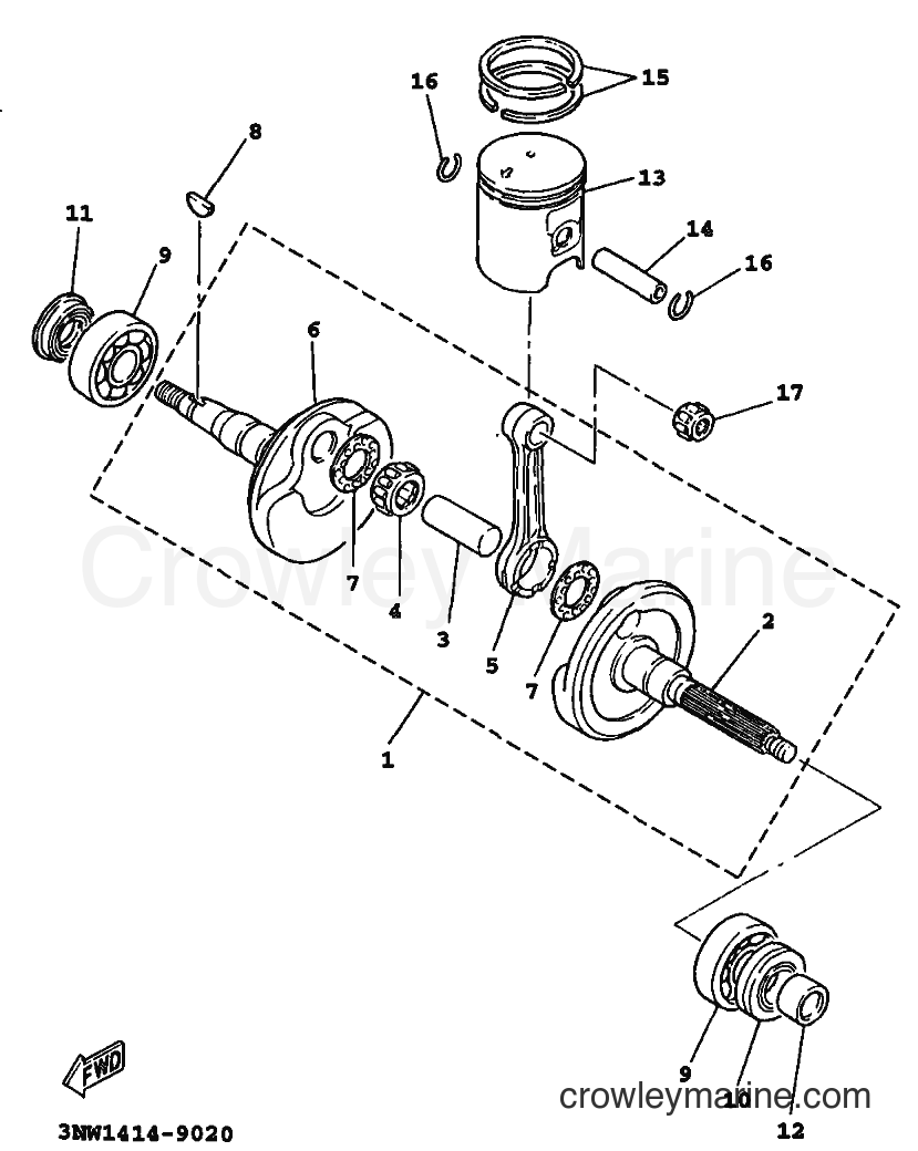 1999 Scooter YW100 - YW100 (4VPG) [010] - CRANKSHAFT & PISTON