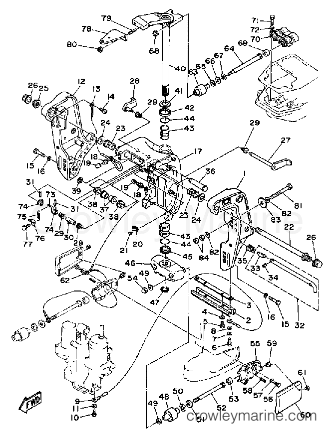 Yamaha Motors P60TLHP - BRACKET 1
