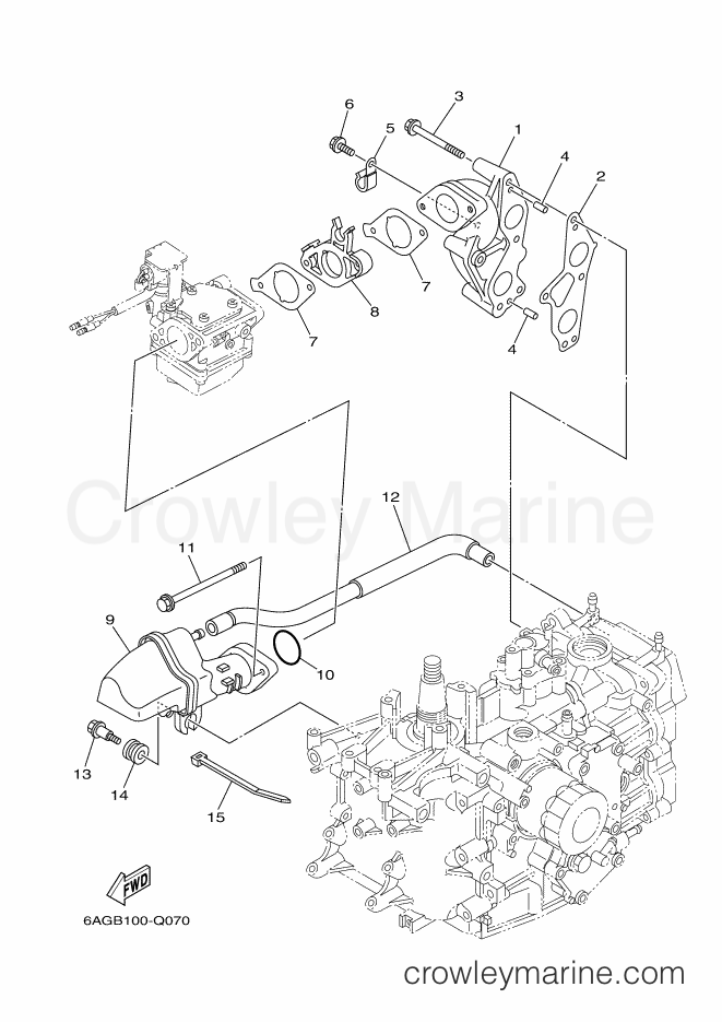 Yamaha Motors F15CMHL (6AGB) [410] - INTAKE