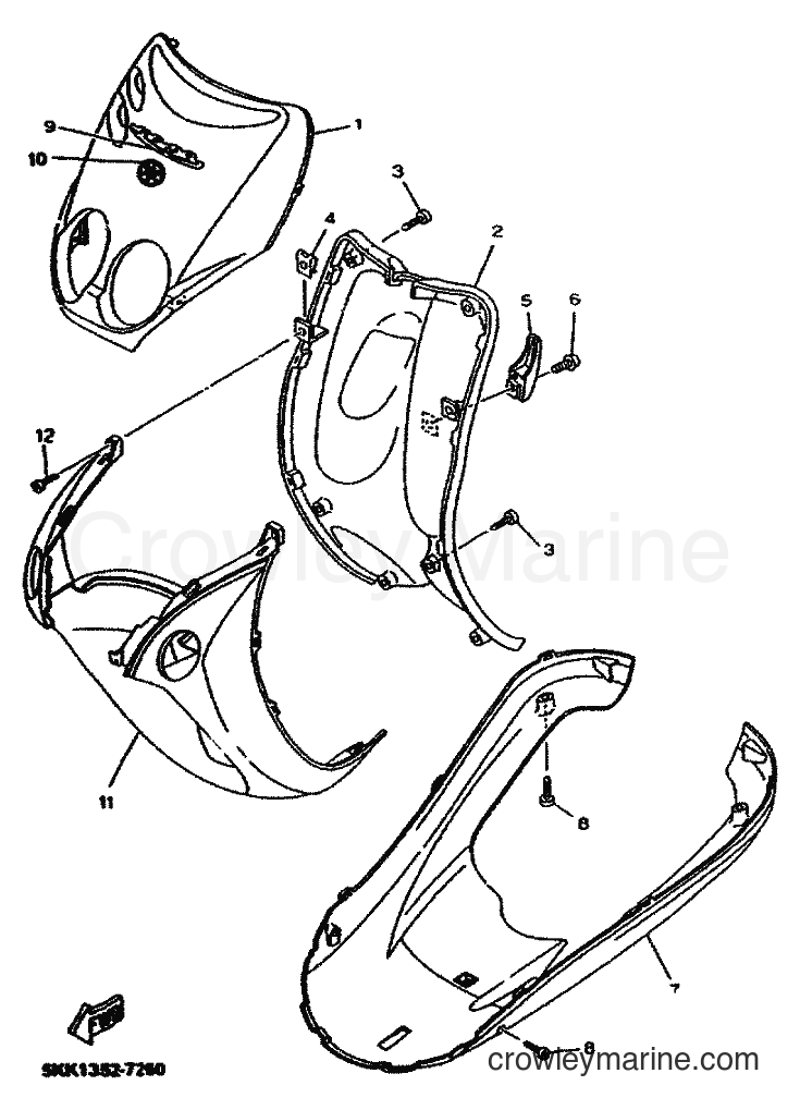 2001 Scooter YN50M - YN50M (5MRG) [010] - LEG SHIELD