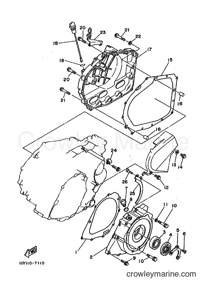 1988 ATV YFM350X - YFM350X (2XK0) [020] - CRANKCASE COVER 1