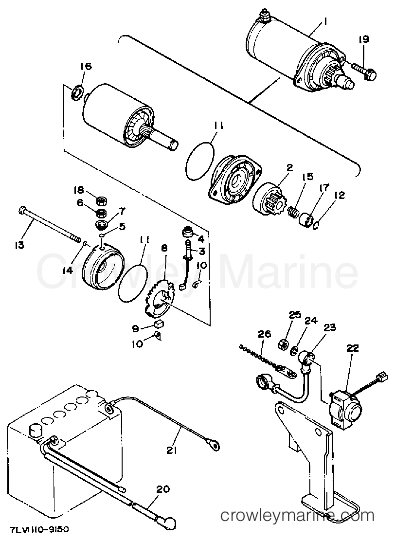 Yamaha Motors EF6000E - STARTING MOTOR