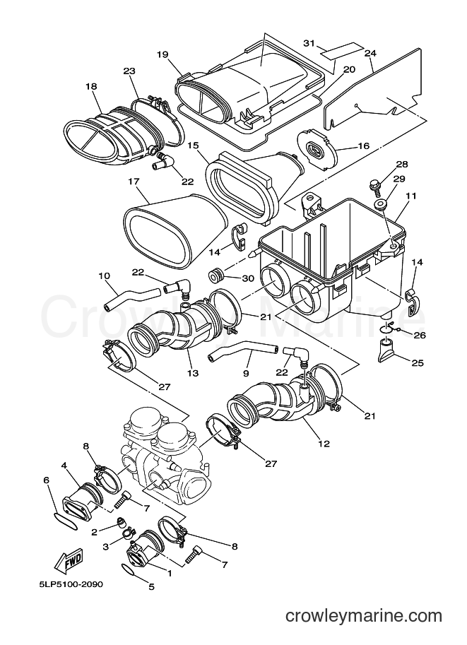 Yamaha Motors YFM660R (5LPB) [010] - INTAKE