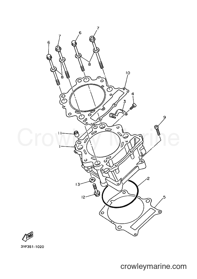 1996 Dirt Bike XTZ660 - XTZ660 (4MY3) [030] - CYLINDER