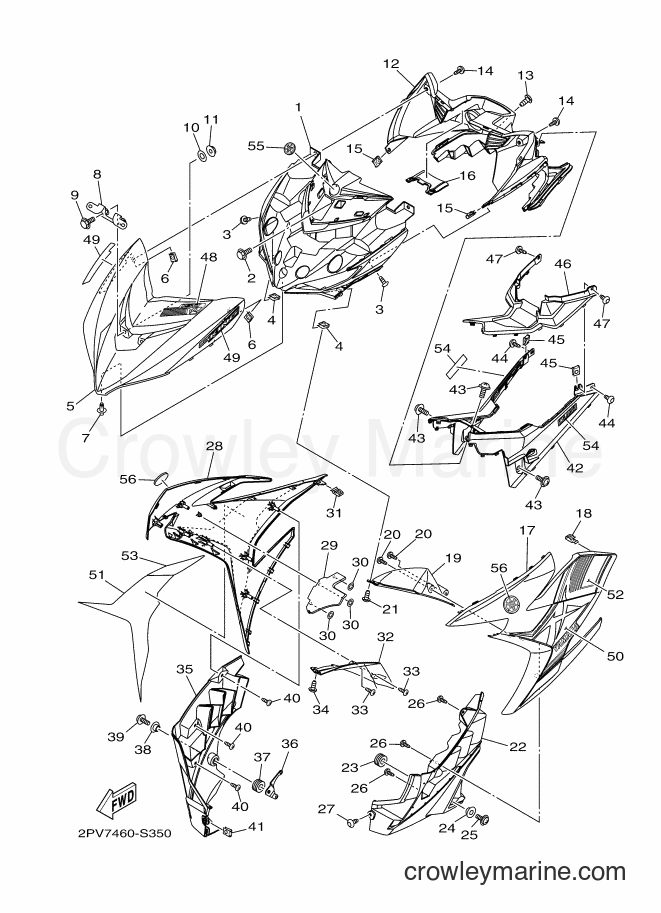 Yamaha Motors T150 (2PV7) [010] - LEG SHIELD
