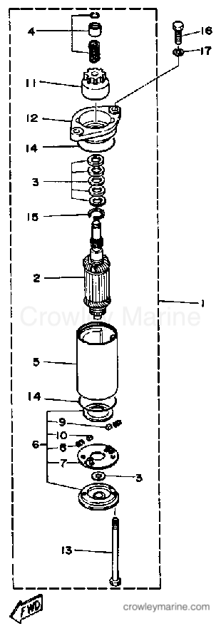 Yamaha Motors 25ESHP - STARTING MOTOR (25E)