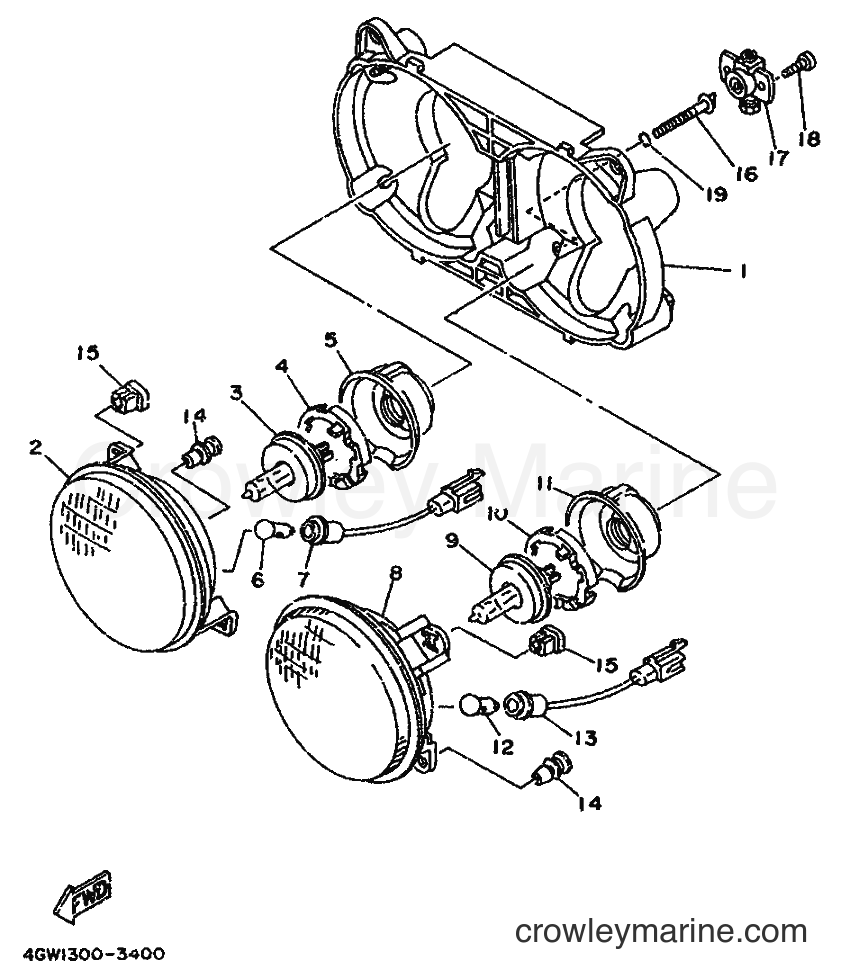 1993 Dirt Bike TDR125 - TDR125 (4GW1) [999] - HEADLIGHT
