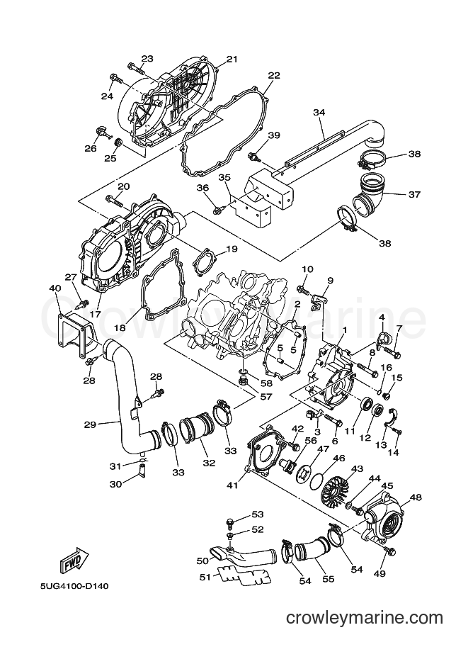 2006 ATV YXR660F - YXR660F (5UGG) [010] - CRANKCASE COVER 1