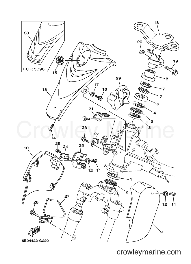 Yamaha Motors T110SEC (5B96) [010] - STEERING 2