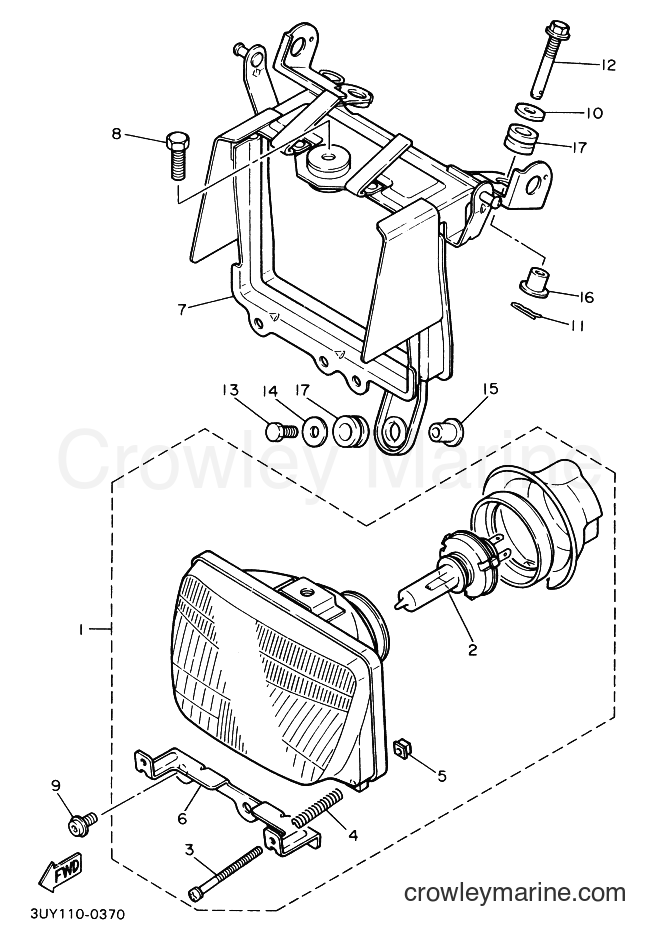 1990 Dirt Bike XT600E - XT600E (3UY1) [010] - HEADLIGHT