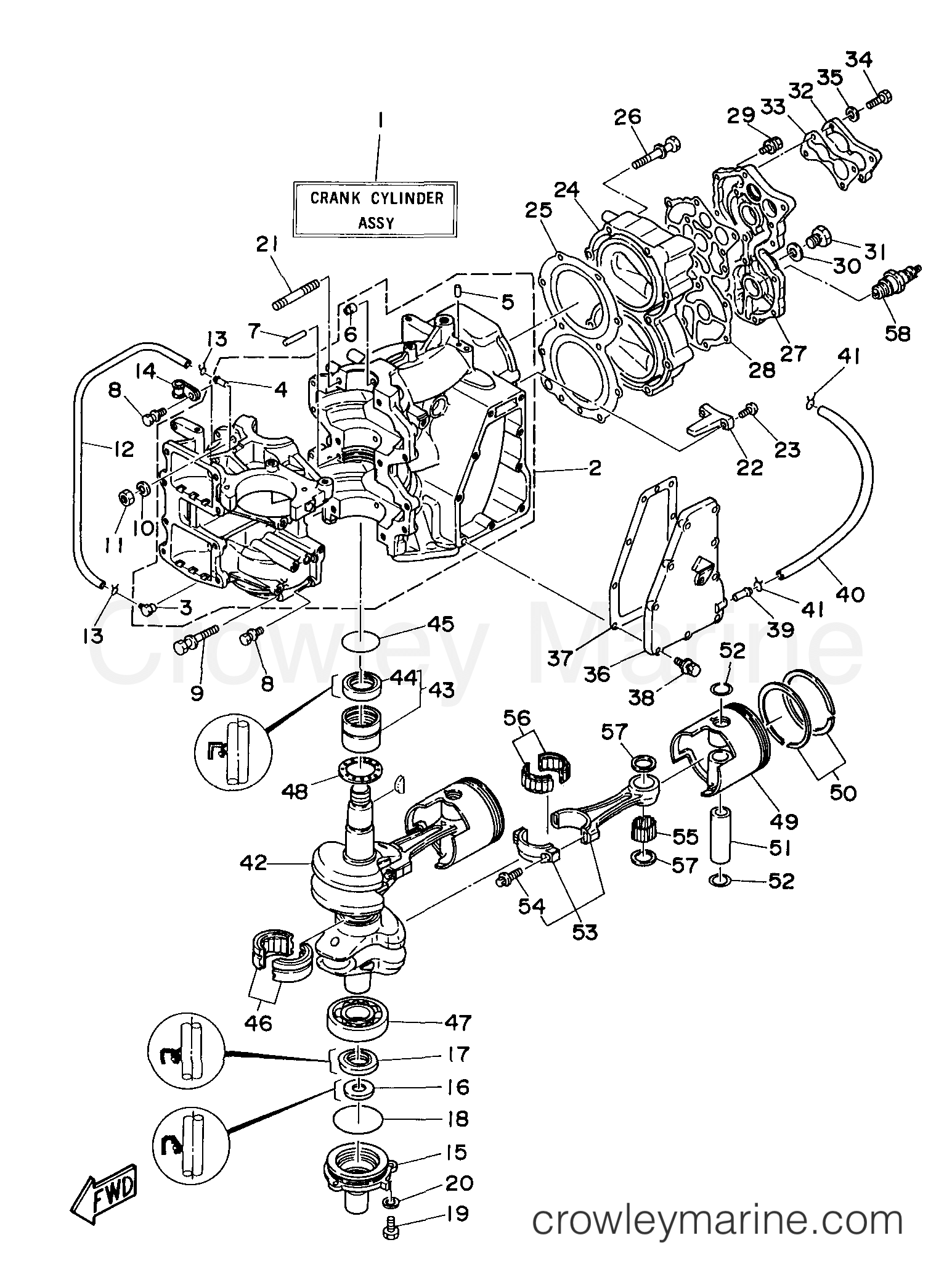 Yamaha Motors E48MLHW - CYLINDER CRANKCASE
