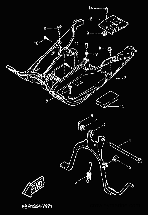 2000 Scooter YQ50L - YQ50L (5KH7) [010] - STAND & FOOTREST