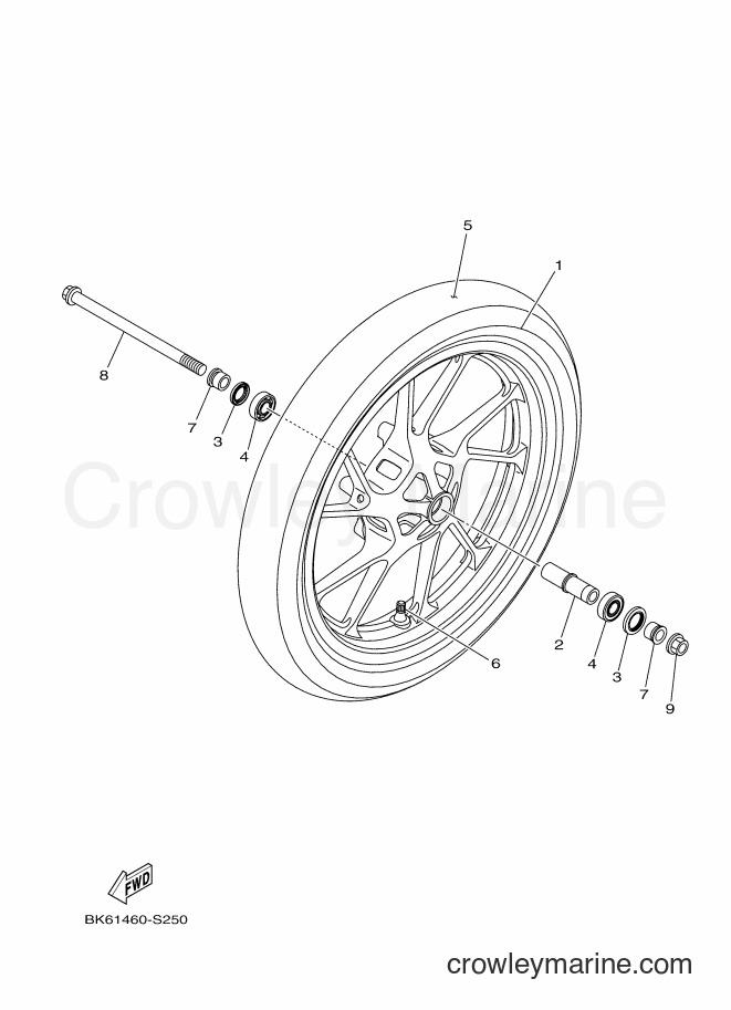 2018 Sport Bike YZF155 - YZF155 (B9B3) [010] - FRONT WHEEL