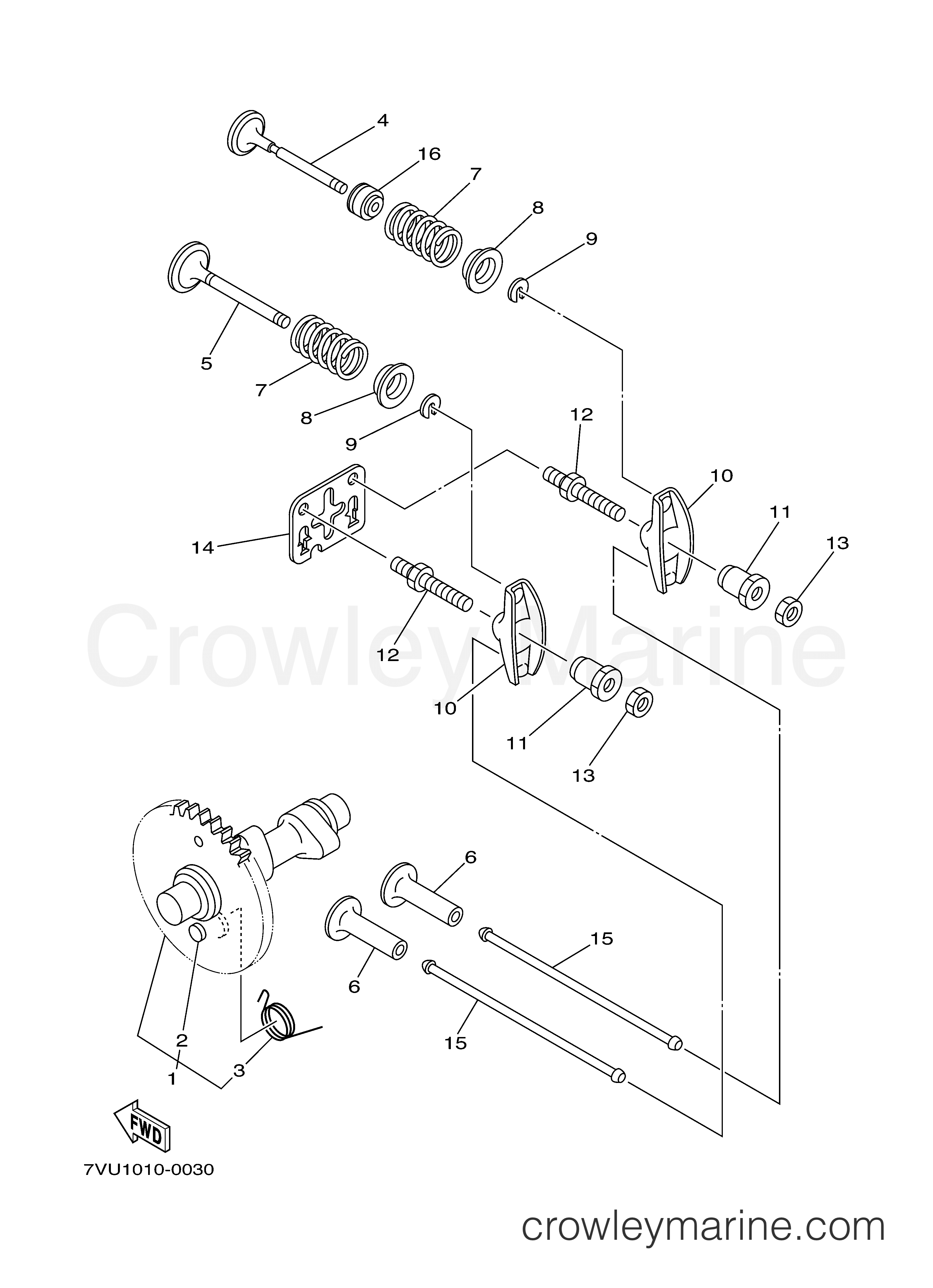 Yamaha Motors YG2800I - CAMSHAFT VALVE