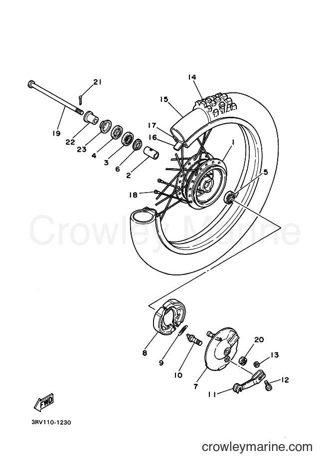 1997 Dirt Bike PW80 - PW80 (4BC7) [140] - FRONT WHEEL