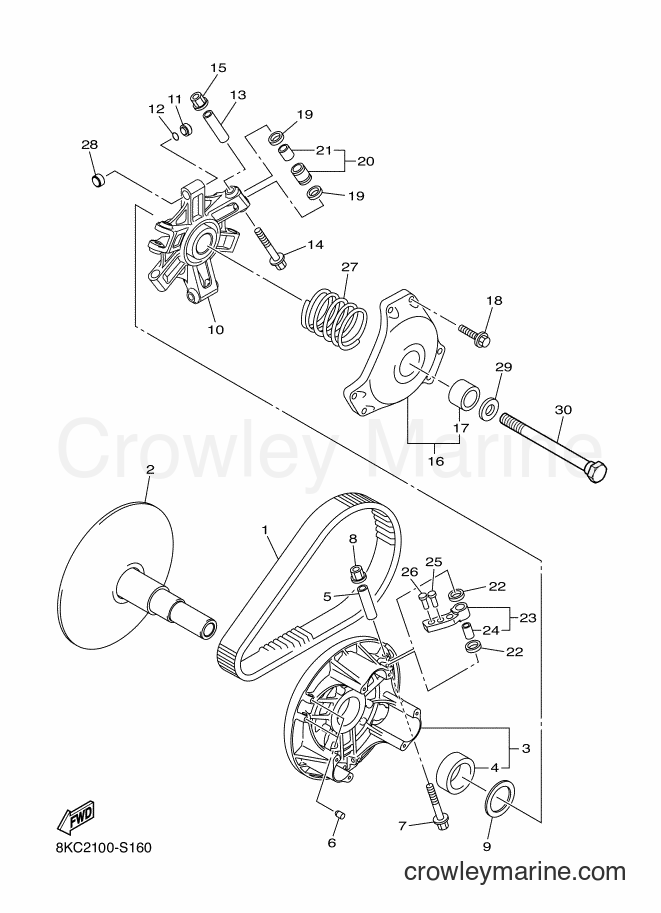 Yamaha Motors SRS10ML53 (8MS2) [010] - PRIMARY SHEAVE