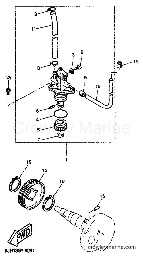 2001 Scooter EW50 - EW50 (5JH3) [030] - OIL PUMP