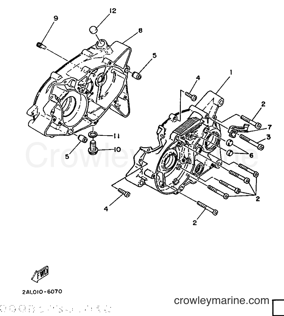 1990 Sport Bike YSR50 - YSR50 (3FD7) [010] - CRANKCASE