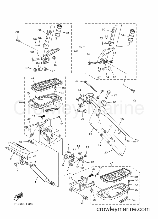 Yamaha Motors XVS1300A (3D8F) [010] - STAND & FOOTREST