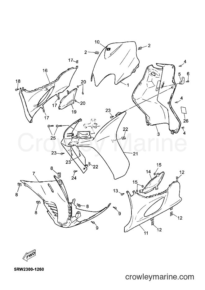 Yamaha Motors CS50 (5RW8) [040] - LEG SHIELD