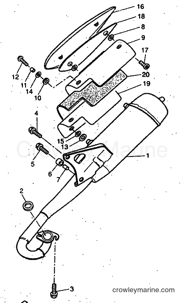 1999 Scooter YH50 - YH50 (5FV1) [020] - EXHAUST