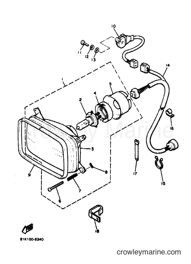Yamaha Motors VMX540P (87V1) [010] - HEADLIGHT