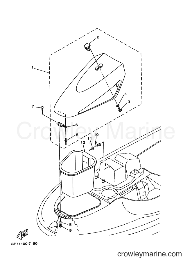 Yamaha Motors GP1200V (GP82) [999] - ENGINE HATCH 2