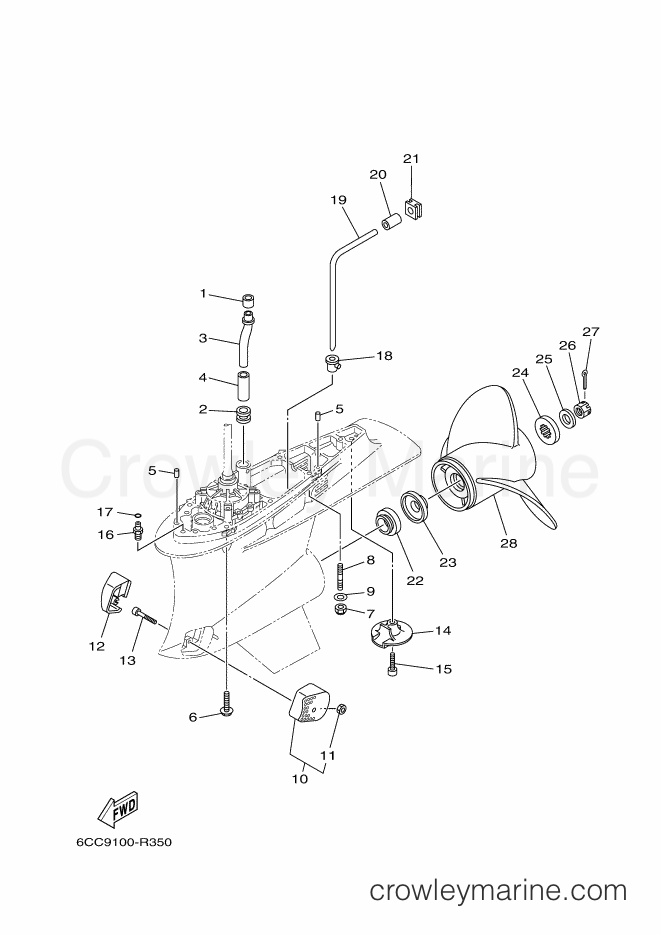 Yamaha Motors VF200LA-2017 (6CD9) [050] - LOWER CASING & DRIVE 2