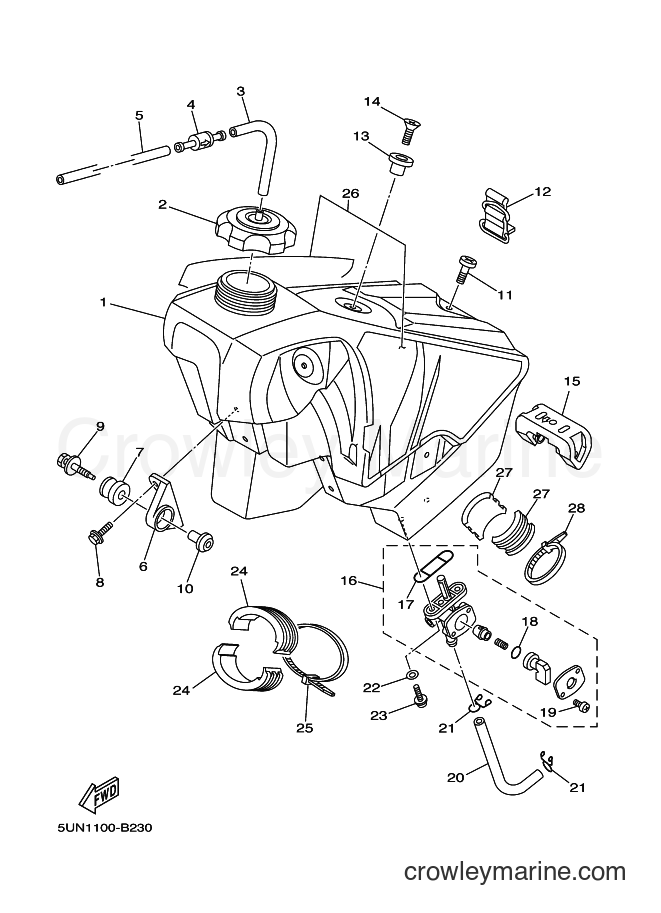Yamaha Motors YZ125 (5UN2) [040] - FUEL TANK