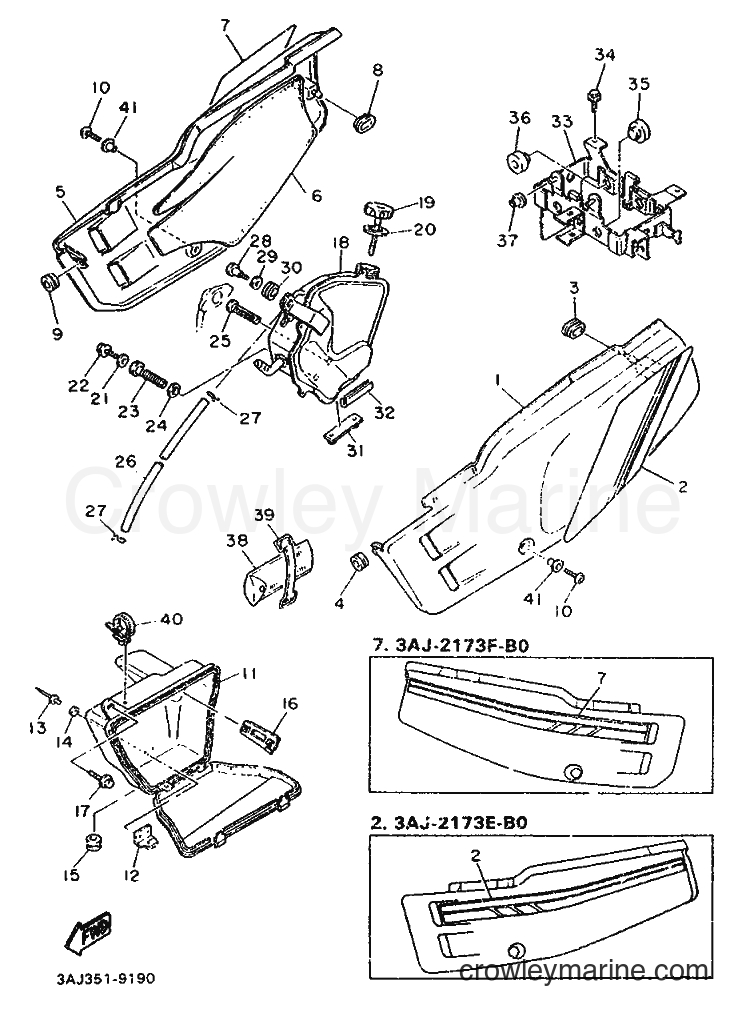 Yamaha Motors XT600Z (3AJ5) [999] - SIDE COVER
