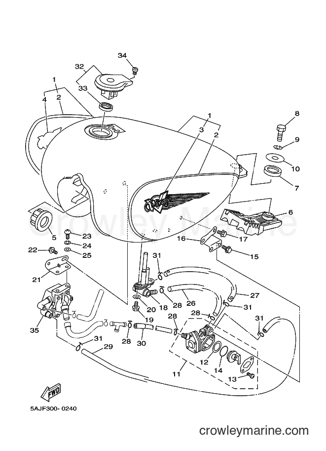 2000 Cruiser XV125S - XV125S (5AJF) [030] - FUEL TANK