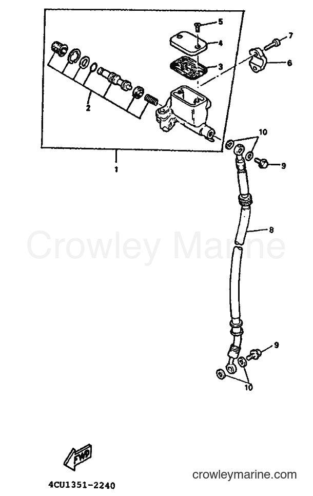 1994 Scooter YE50 - YE50 (4FW4) [999] - M. CYLINDER FOR DISK BRAKE