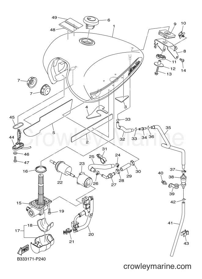 2015 Cruiser XVS950CR - XVS950CR (B333) [010] - FUEL TANK