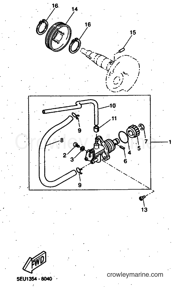 1999 Scooter YH50 - YH50 (5FV1) [010] - OIL PUMP