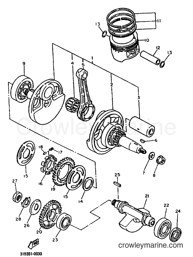 1999 Dirt Bike TT600R - TT600R (5CH2) [000] - CRANKSHAFT & PISTON