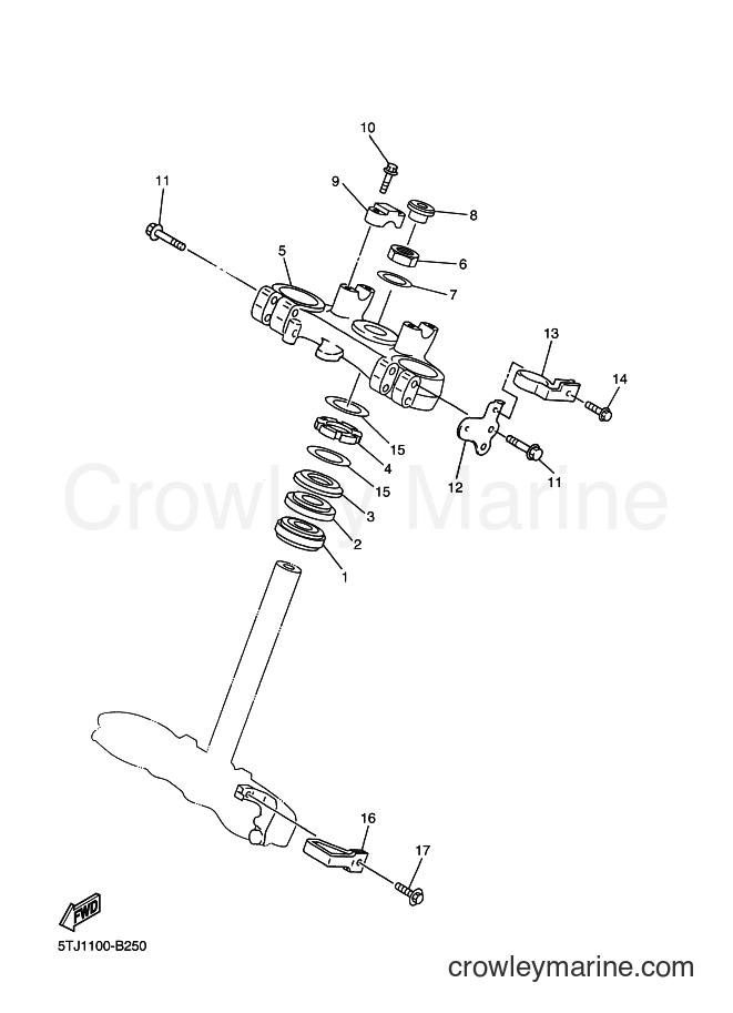 2004 Dirt Bike WR250F - WR250F (5UM6) [040] - STEERING
