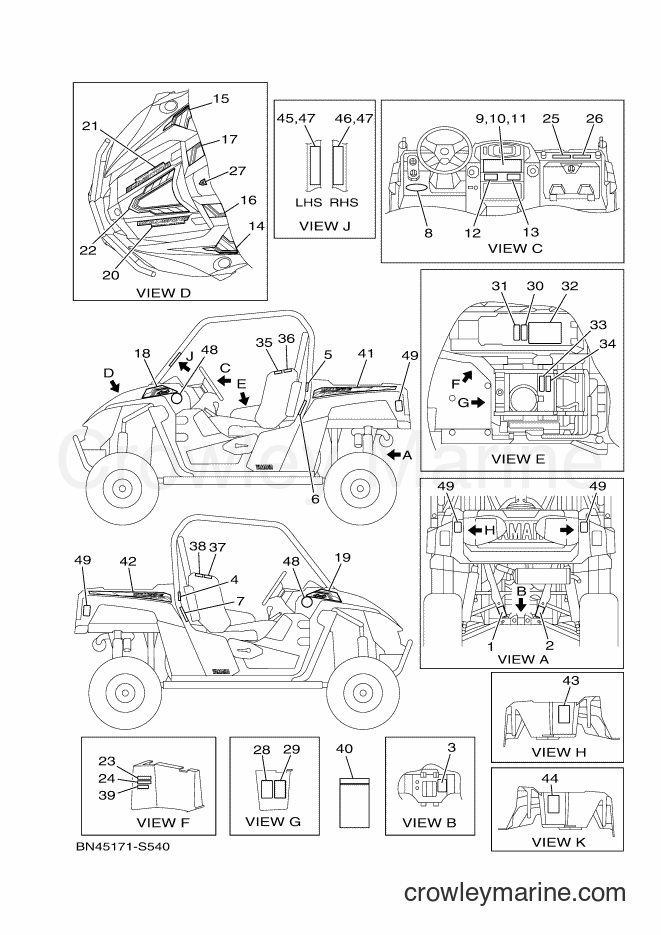 2017 ATV YXE700ES - YXE700ES (BN45) [010] - EMBLEM & LABEL 1