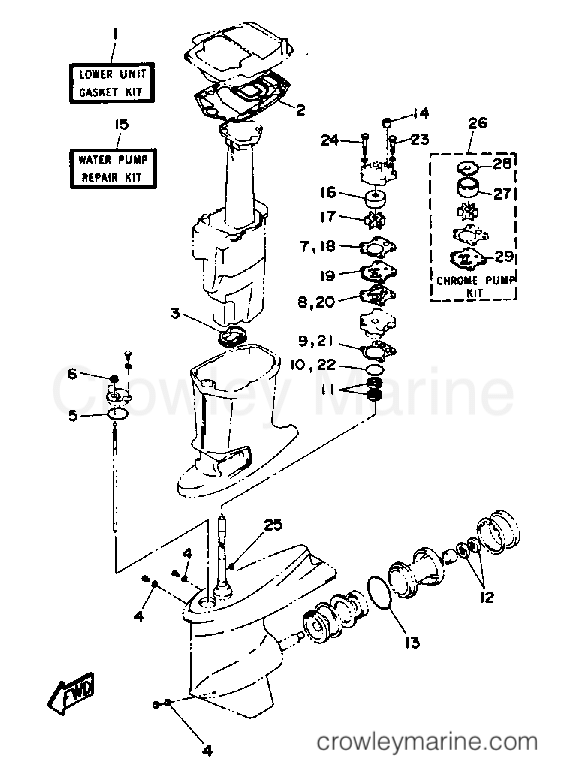 Yamaha Motors 70ETLD - REPAIR KIT 2